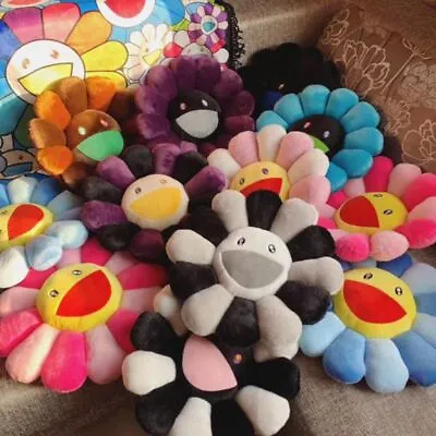 40cm/16in Takashi Murakami Rainbow Flower Pillow Plush Colorful Gift Stuffed • £11.89