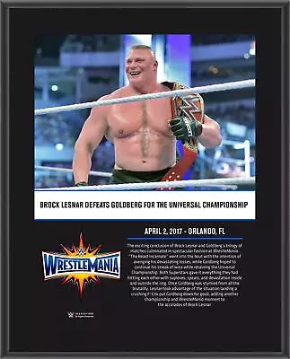 Brock Lesnar World Wrestling Entertainment 10.5  X 13  WrestleMania • $29.99