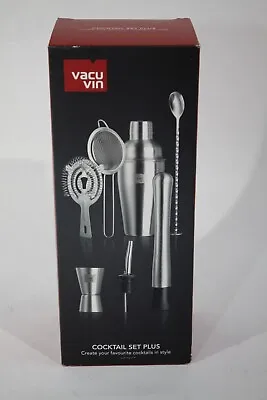 $29 • Buy Vacu Vin Cocktail Set Plus, 7 Piece Stainless Steel Professional Bartenders Kit