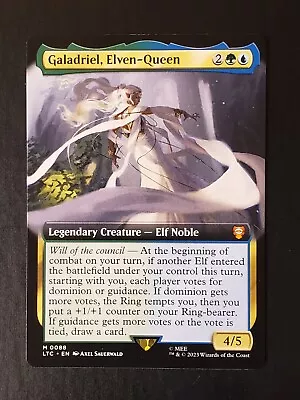 MTG LotR: Commander: Galadriel Elven-Queen Extended Art Non-foil  M0088 • $0.99