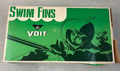 Vtg Voit Swim Fins Blue Rubber Medium Sz 4-8 With Box Scuba Diving Made In Usa • $49.99