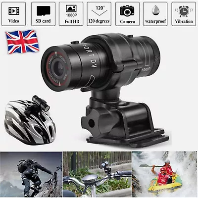 Motor Bike Camera Full HD 1080P DVR Min Motor Cycle Action Helmet Sports Cam UK • £23.99