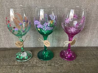 Hand Painted Wine Glasses ( Medium) • £12