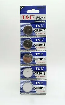 10 X CR2016 Battery Lithium 3V Cell Coin Button Batteries T&E Watch Calculator  • £2.75