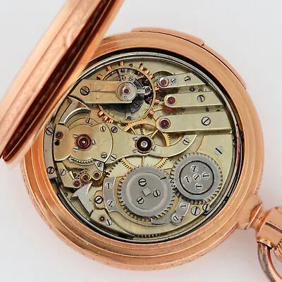 Montandon 18K Gold 50mm Minute Repeater HC Jeweled Hammers 30j Pocket Watch • $8500