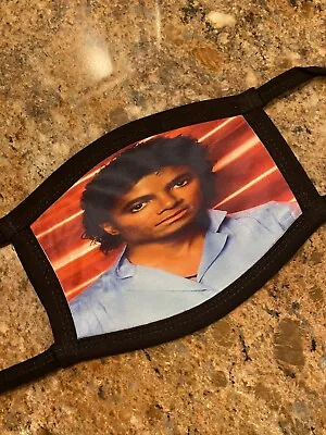 Black Michael Jackson Jerry Curl Face Mask Reusable Washable Double Layers • $15