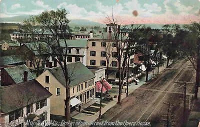 Norway Oxford County Maine Downtown Birds Eye View From Opera House Postcard • $9