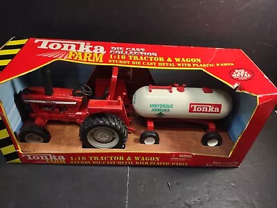 Tonka Farm Tractor & Anhydrous Ammonia Wagon 1:16 Diecast /Plastic New In Box! • $19.99