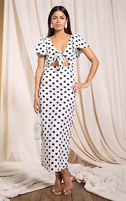 £24.50 • Buy Dancing Leopard Women's La Palma Dress In Dot Print Front Knot Cut-Out Outfit