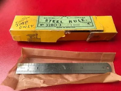 Chesterman's Vintage No.328D/3 Precision 4   Steel Rule - Made In Sheffield • £22