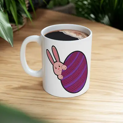 Bunny & Easter Egg Mug 11oz Mug Easter Donut Mug Easter Bunny Gift Idea For East • $16.99