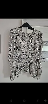 Topshop  Dalmation Print Blouse VGC • £6.99