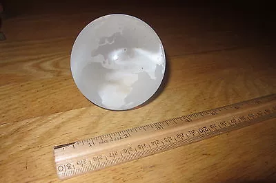 $14.99 • Buy Etched Glass Miniature World Globe Look!