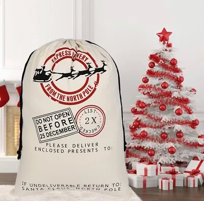 £5.99 • Buy Giant Christmas Santa Sack Stocking Extra Large  Father Xmas Gift Present Bag