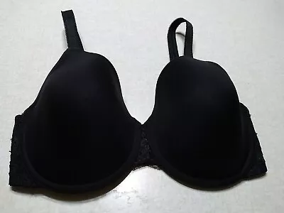 Wacoal Bra 34DDD French Garden T-shirt Bra Black Lined Underwire 85340 • $20