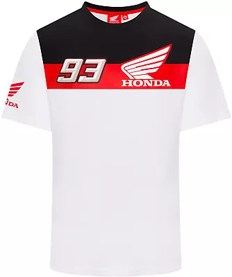 T-SHIRT MotoGP Bike Motorcycle Tee Dual Honda Team Marc Marquez 93 White XS US • $31.99