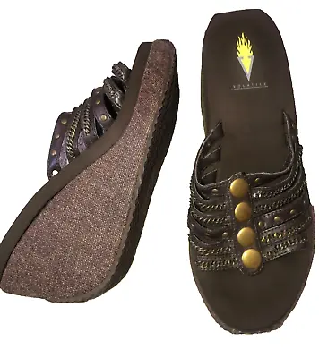 Volatile Wedge Sandals Y2K Brown Women’s Size 8 Milky Way • $20