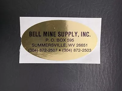 Nice Bell Mine Supply Hard Hat Decal Rare Coal Mining Sticker • $1