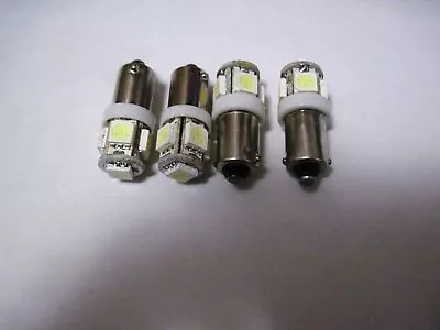 4 Pcs Ba9s 6253 64111 High Power 5SMD White LED Bulbs • $9.76
