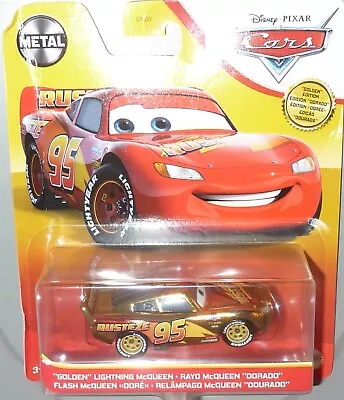 Cars Golden Edition Lightning McQueen - Disney Pixar Car Mattel DMG PKG READ • $8.99