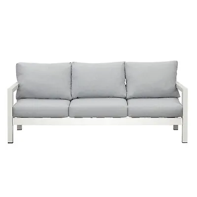 $529.99 • Buy New White 3 Seater Aluminium Outdoor Sofa Lounge Setting Furniture Arms Chairs