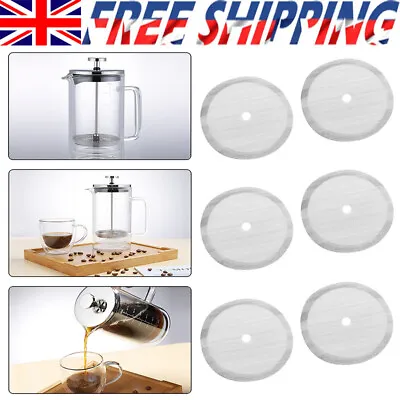 6 Pcs 4 Inch Stainless Steel Mesh French Coffee Press Screen Filter Replacement • £6.96