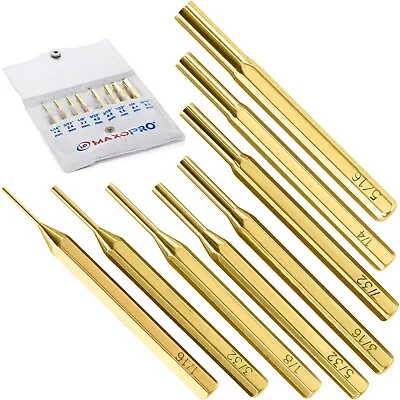 Premium Brass Punch Set – 8 Pcs Professional Brass Drive Pin Punch Set • $23.99