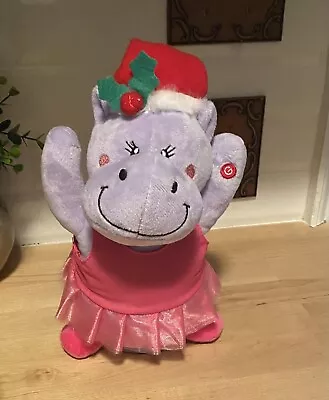 GEMMY Hippo I Want A Hippopotamus For Christmas Dancing Musical Pink Tutu 10  • $40