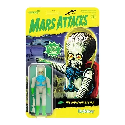 The Invasion Begins Mars Attacks Glows In Dark Super7 Reaction Figure • $19.95