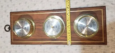 Vntg Verichron WallMount Weather Station Thermometer Barometer Hygrometer  • $9.99