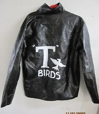 Grease T Birds Costume Faux Leather Jacket Men's Xs Black 2017 !!! • $27.99