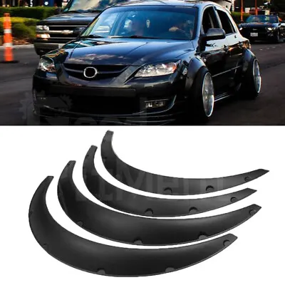 3.5  4x Car Flexible Fender Flares Wide Body Kit For Mazda 3 Classic Mazdaspeed3 • $69.35