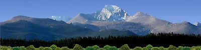 TRACKSIDE BACKDROP #581 Rocky Mountains Trees And Sky N Scale • $46.99