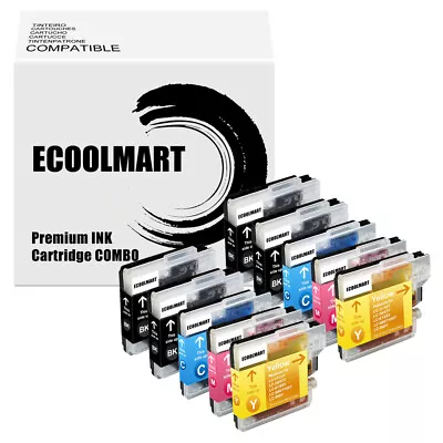 10PK Ink Cartridge Fits Brother LC61 DCP-195C DCP-197C MFC-490CW 6490CW 6890CDW • $13.01