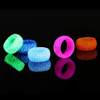 £2.98 • Buy New Quality Fashion Trend Magic Forest Cool Luminous Crack Ring Glowing Jewelry