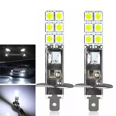 2x Super Bright H1 LED Headlight Kit High Low Beam Fog Driving Bulbs 6500K White • $6.90