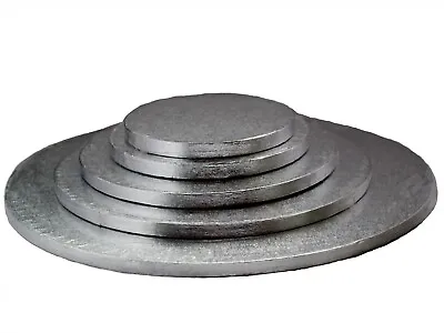 Cake Boards Base DRUM 12MM Thick Strong Inch Silver Finish Round Square ALL SIZE • £2.99