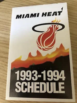 1993-1994 Miami Heat Pocket Schedule • $0.99