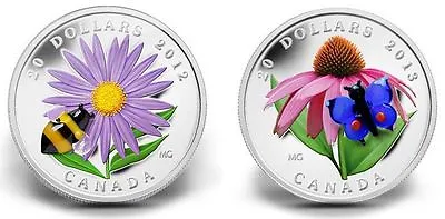 $661.76 • Buy 2012-13 Canada $20 Fine Silver Coins - Venetian Glass Bumble Bee And Butterfly