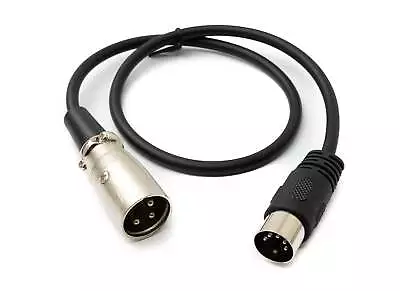 Audio Cable 19 11/16in XLR 3 Pin Plug To Din 5 Adapter IN Black • $21.49