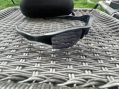 Used Oakley Flak Jacket Sunglasses Black Iridium 63-14-133 • $89.95