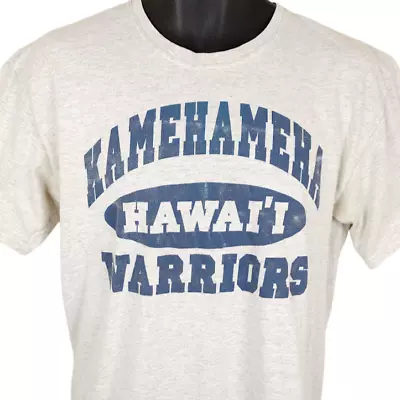 Vintage Kamehameha Hawaii Warriors T Shirt Mens Size Medium Gray 90s High School • $23.99