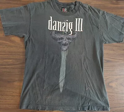 Vintage 1992 Danzig III How The Gods Kill Tour T Shirt XL Misfits Samhain Punk • $155