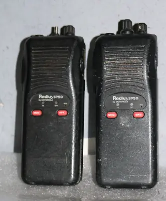 Lot 2 Motorola Radius P94YQT20G2AA SP50 150 MHz VHF Radio  PRE-OWNED . • $39.99