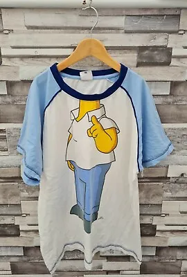 Mens 90's Novelty Homer Simpson Comedy Funny Head Graphic Cotton Tshirt Uk Xl • £7.99