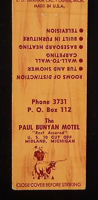 1940s? The Paul Bunyan Motel Built In Furniture Phone 3731 Ox Midland MI MB • $5.73