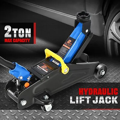 2 Ton Heavy Duty Steel Low Profile Hydraulic Trolley Service / Floor Jack Blue • $54.99