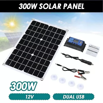 300W Solar Panel Kit 300 Watt 12V Mono Portable Home Caravan Camping Charging • $59.99