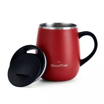 460ml Stainless Steel Vacuum Insulated Double Wall Sliding Lid Coffee Mug-Red • $36.67