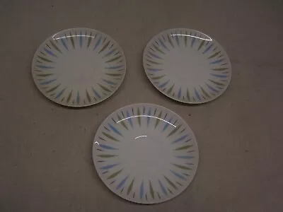 3 MCM Mid Century Mikasa Elite Fine China Saucers Diamonds Carrousel • $23